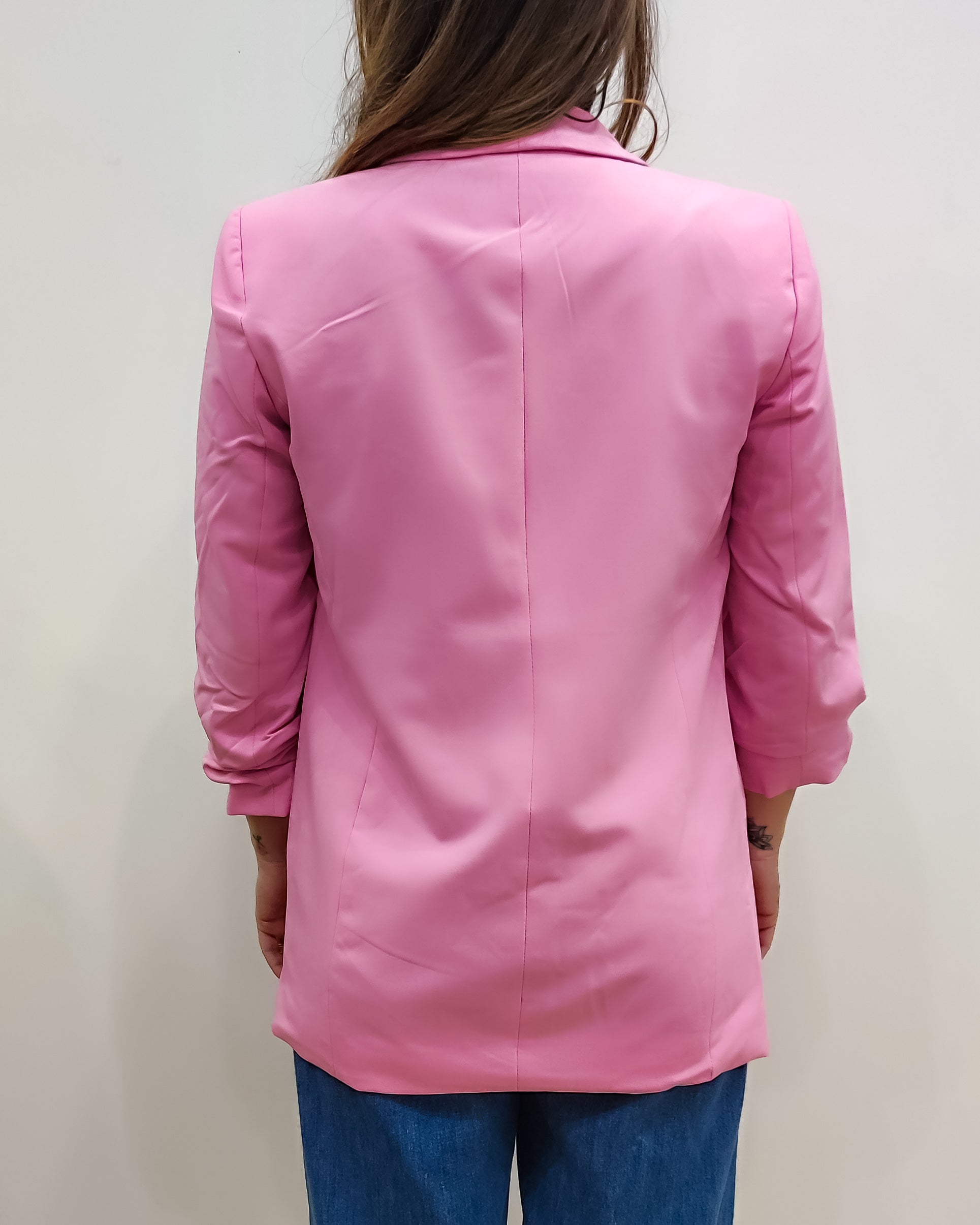 PIECES Blazer lungo con maniche drappeggiate